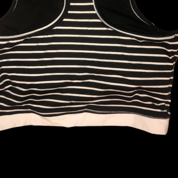 SCORPIO SOL YOGA ACTIVEWEAR STRIPED CROP TOP BRA SIZE SMALL - Picture 2 of 5